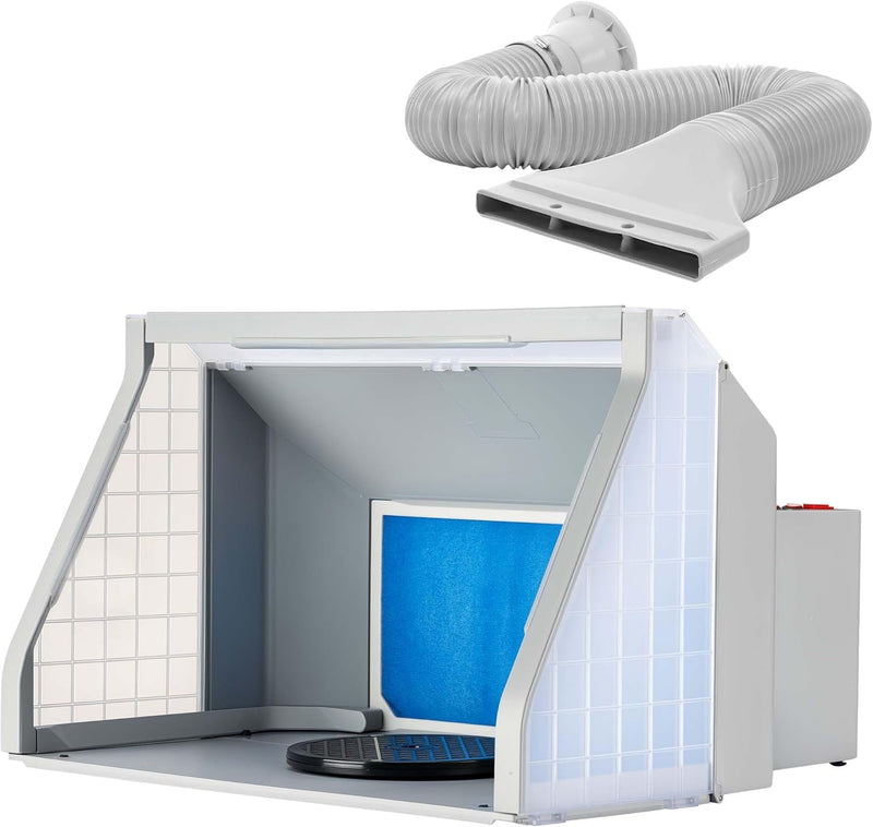 Wiltec Absauganlage 9m³/min, LED-Beleuchtung mit AN/Ausschalter, Zweistufenschalter, Doppellüfter