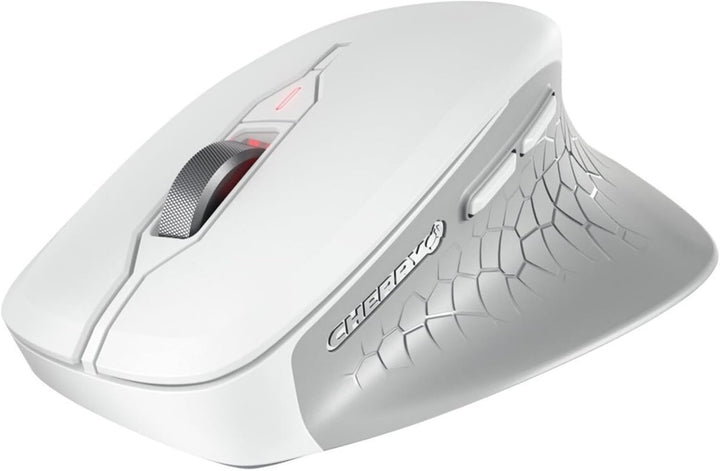 CHERRY STREAM MOUSE COMFORT, Kabellose Ergonomische Maus mit Gummierter Daumenauflage, Speziell für