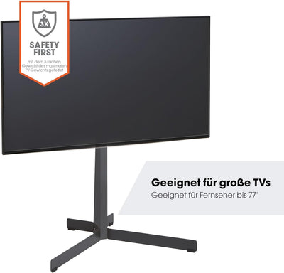 Vogels TVS 3690 TV-Ständer für 40-77 Zoll Fernseher, Max. 50 kg, Schwenkbar bis zu 90 Grad, Max. VES