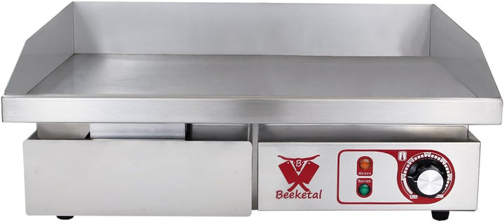 Beeketal 'BGP-a' Profi Gastro Gusseisen Grillplatte elektrisch mit 55 x 35 cm Grillfläche (glatt), s
