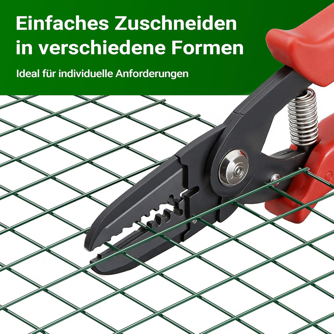 Wiltec Maschendrahtzaun Grün 1x10 m 50 cm Höhe 0,9 mm Stärke 12x12 mm Maschengrösse, Volierendraht 4