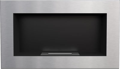 KRATKI Biokamin Dekorativ-Wandkamin Golf schwarz Geschlieffen 374mm x 648mm TÜV - Rheinland geprüft