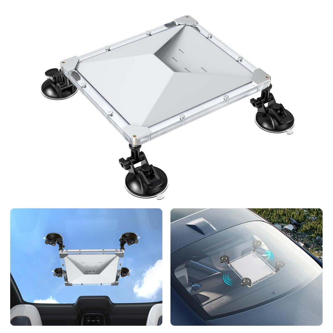 Starlink Mini Halterung, 2-in-1 Auto-Saugnapf mit Schutzhülle für Starlink Mini Dishy, Starker Halt
