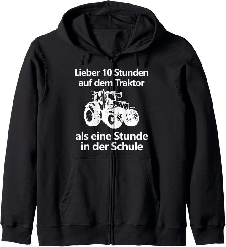 Landwirt Landwirtschaft Bauer Trecker Traktor Schule Kinder Kapuzenjacke