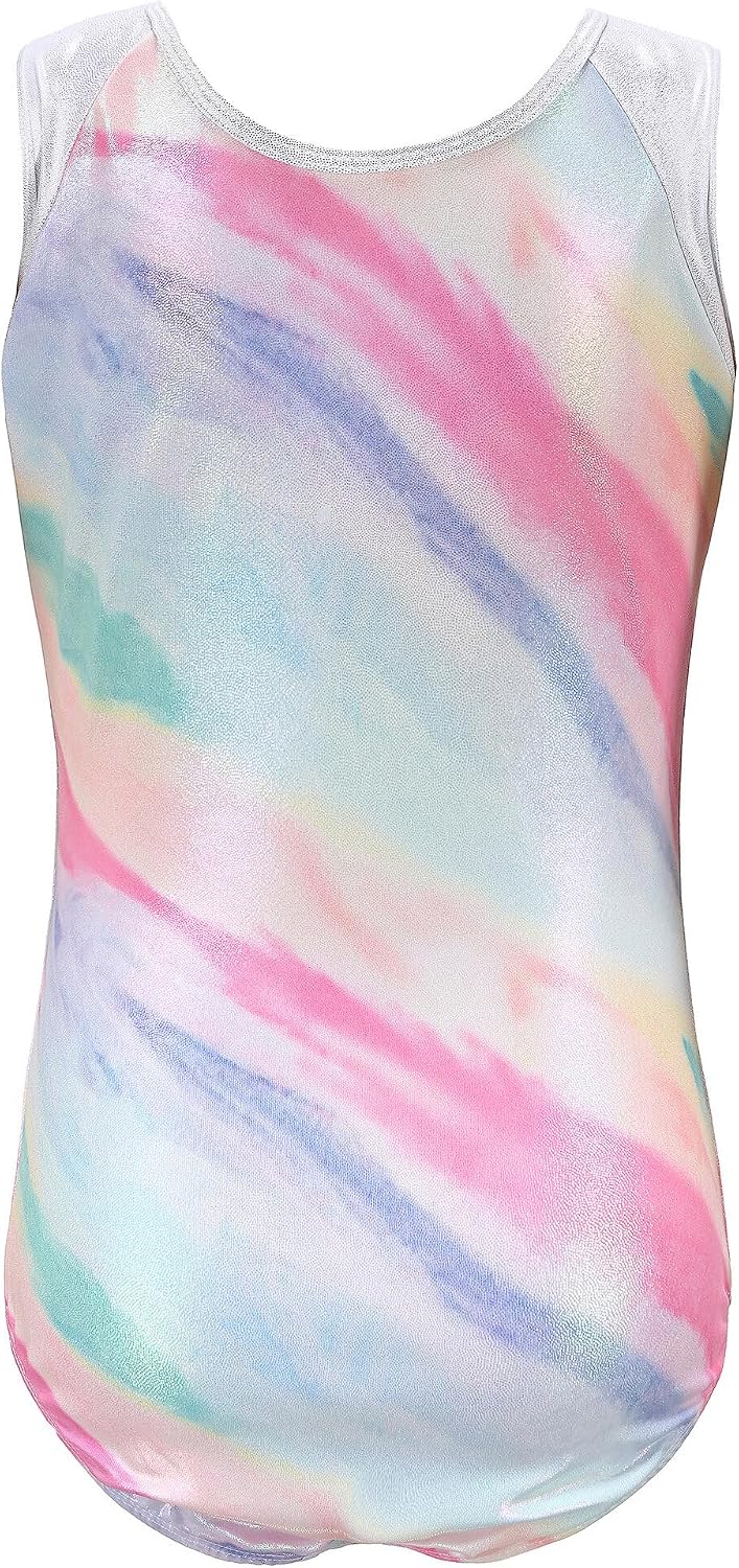 SEAUR Mädchen Turnanzug Turnshorts Haarband Set Kinder Turnen Trikot Shorts Gymnastik Ärmellos/Langa