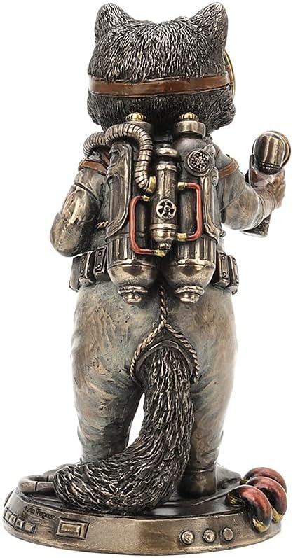 Veronese Design Skulptur Waschbär Frogman Cadet Steampunk Kunstharz handbemalt Tier Sammlerfiguren M