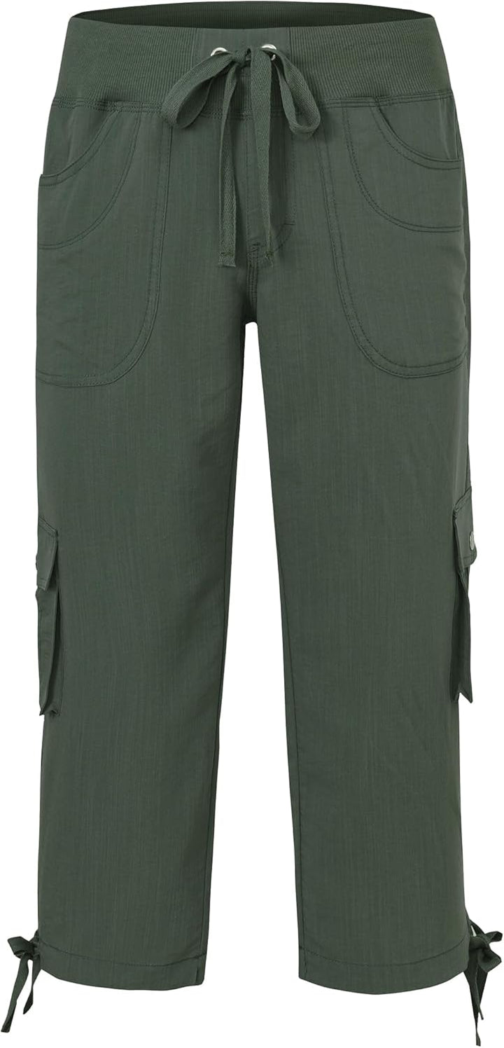 JINSHI Hosen Damen Sommer Cargohose 3/4 Hose Caprihose Freizeithose Wanderhosen Outdoorhose mit Mehr