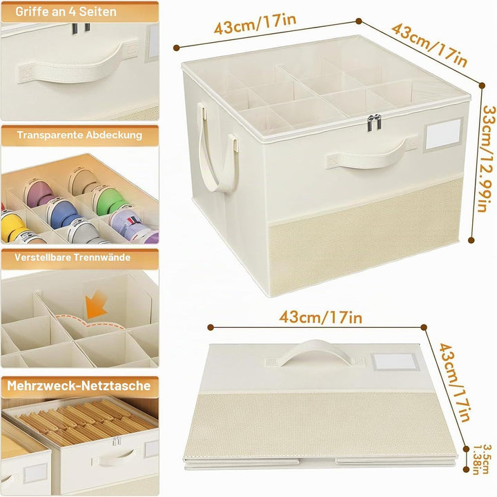 Schuhorganizer, Schuhaufbewahrung mit verstellbaren Trennwänden für 16 Paar Schuhe, Schuhaufbewahrun