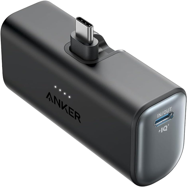 Anker 621 Powerbank mit integriertem Lightning-Stecker, 5.000 mAh MFi-zertifizierter 12W externer Ha
