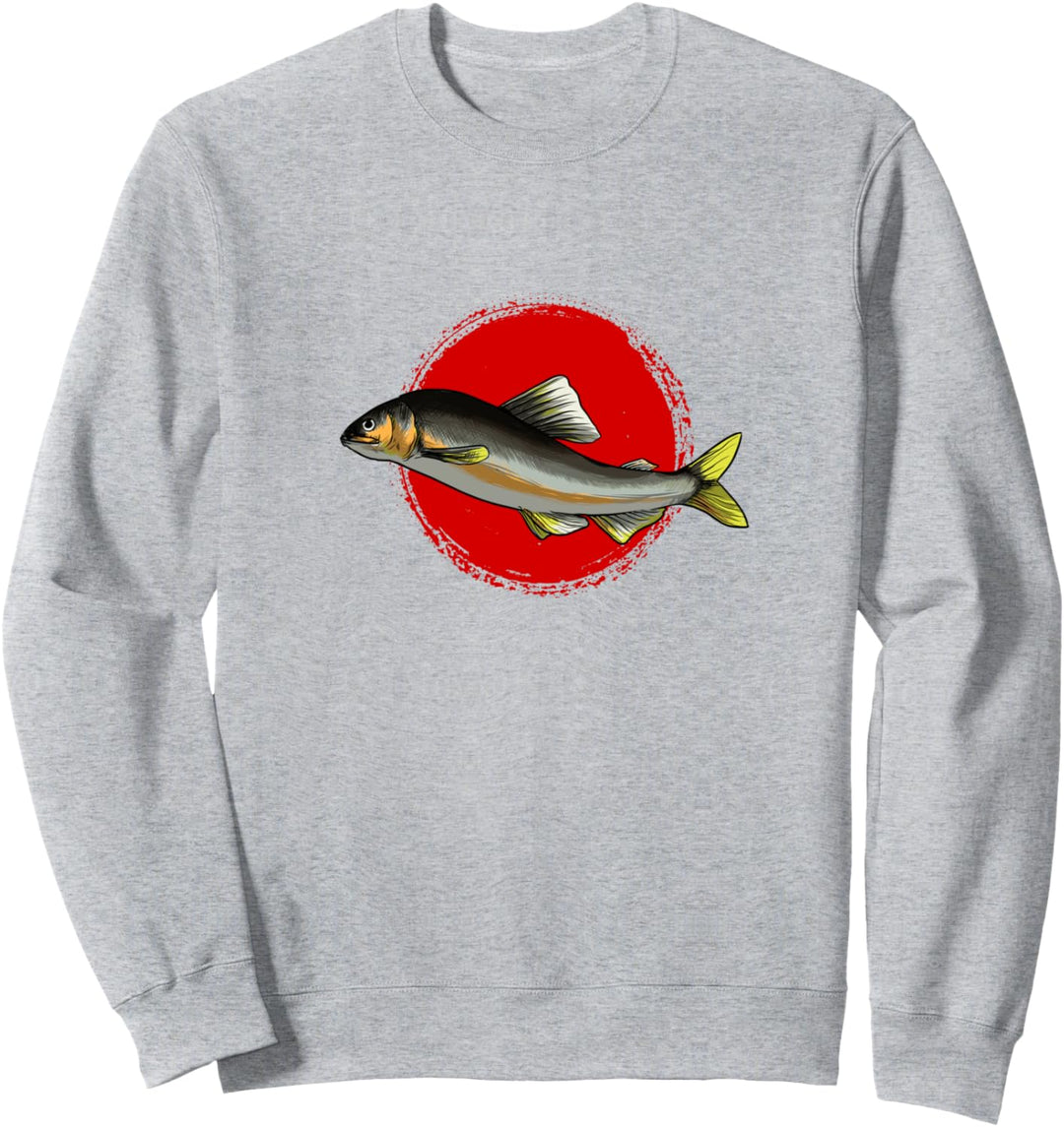 Japanischer Ayu Fisch Ryukyu ko-ayu Japan Flagge Angeln Sweatshirt