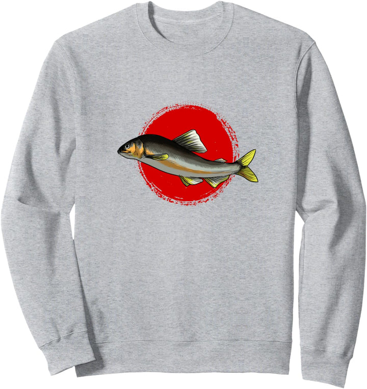 Japanischer Ayu Fisch Ryukyu ko-ayu Japan Flagge Angeln Sweatshirt