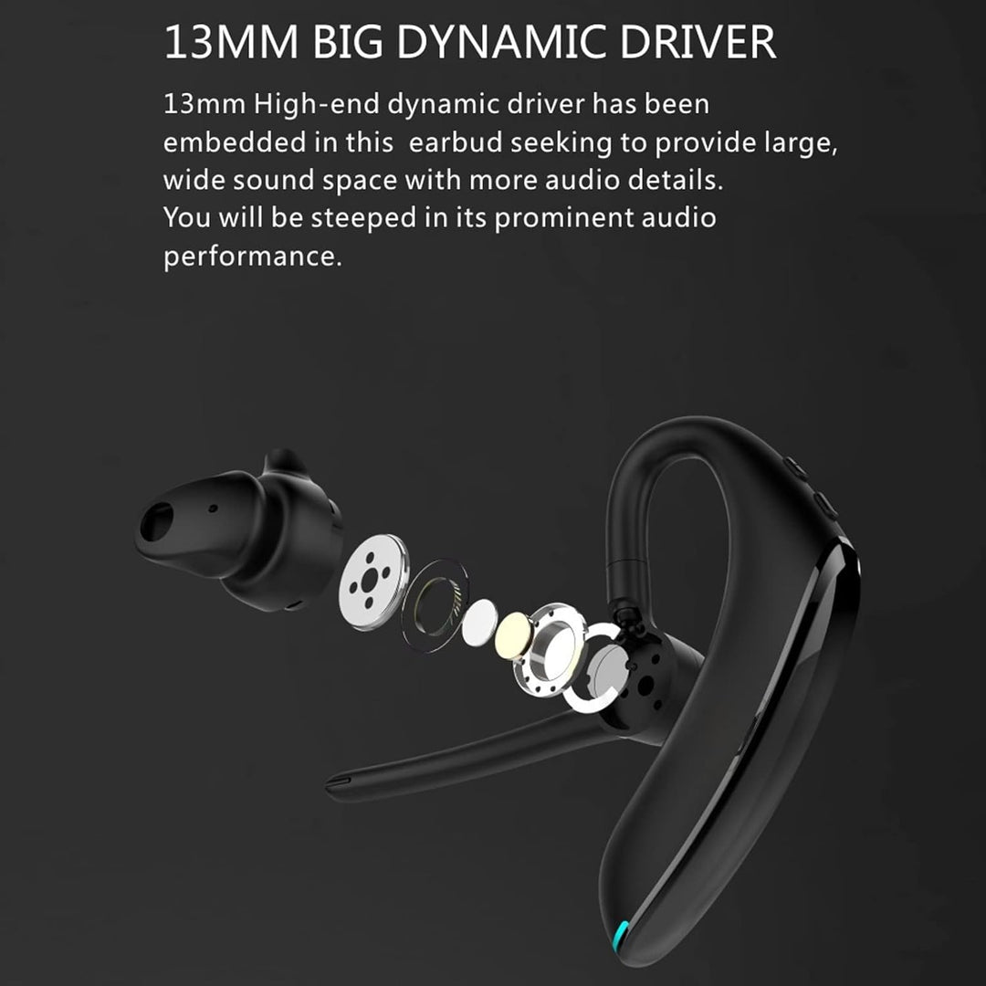 Annadue Drahtlose Einohr-Kopfhörer mit Geräuschunterdrückung Ohrbügel Bluetooth-Headset-Kopfhörer Bl