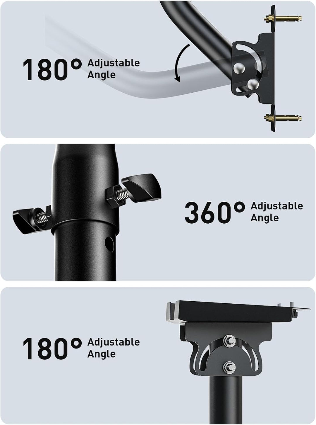 Starlink Gen 3 Halterung 360° Verstellbare Wandhalterung Mast Montagekit mit Rohradapter Starlink Ge