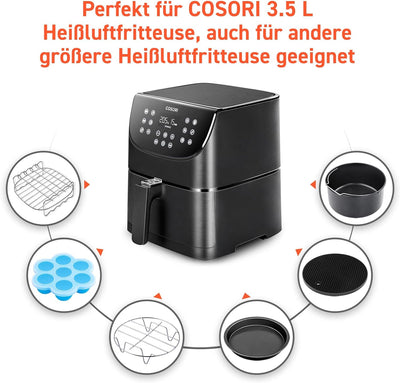 COSORI Heissluftfritteuse XL, Heissluftfriteuse mit 13 Programmen, Airfryer 1,2kg für 1-3 Personen m