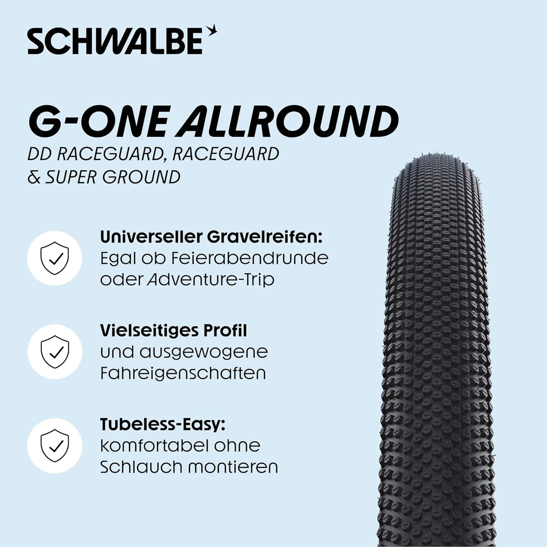 Schwalbe G-One Allround Performance Faltreifen // 35-622 (28x1,35') Bronze Skin Schwarz, Schwarz