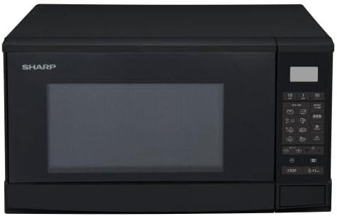 Sharp R-270BK Solo-Mikrowelle, 20 L, 800 W, 10 Leistungsstufen, 8 AutoCook-Programme, Timer bis 99 M
