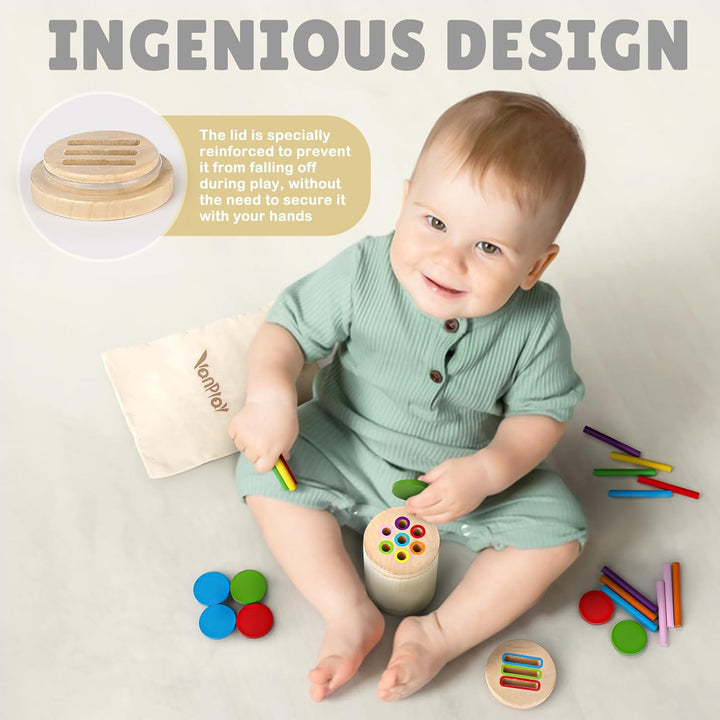 Vanplay Montessori Spielzeug ab 2 Jahr, Sortierspiel Holzspielzeug Baby Spielzeug ab 2 Jahre Motorik