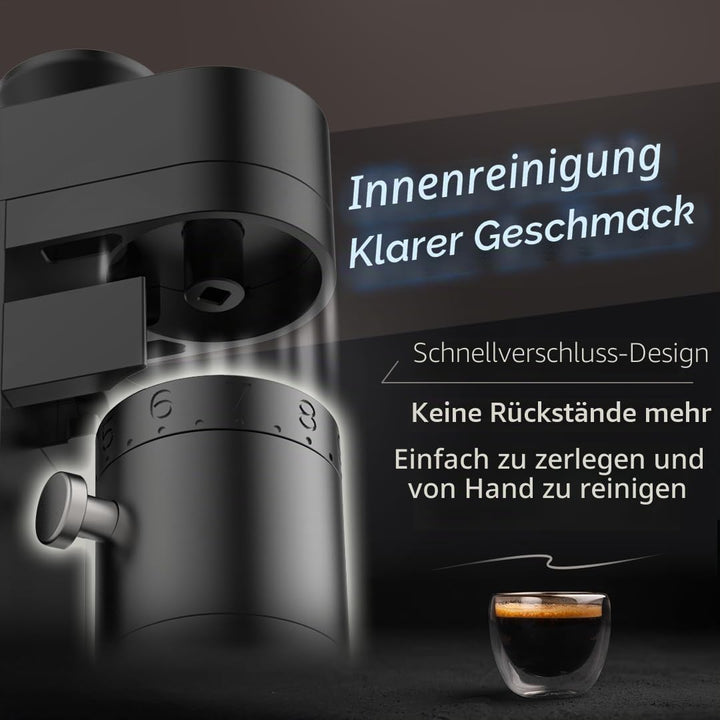 Elektrische Kaffeemühle A4 Champagnergold Für Espresso – Wiederaufladbar, Kabellos, Tragbar, Für den