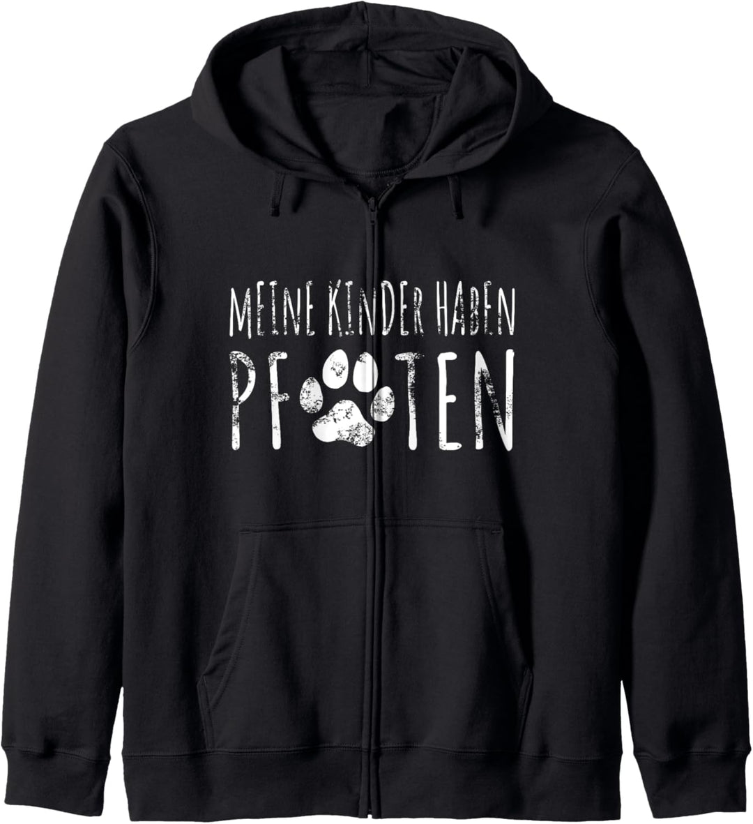 Meine Kinder haben Pfoten Spruch Hunde Hundebesitzer T-Shirt Kapuzenjacke