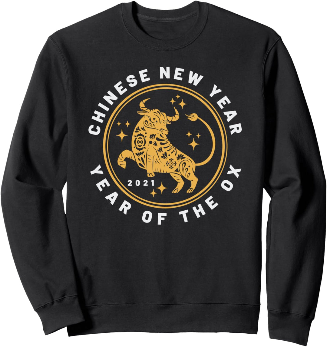 Frohes chinesisches Neujahr Sternzeichen Jahr des Ochsen 202 Sweatshirt