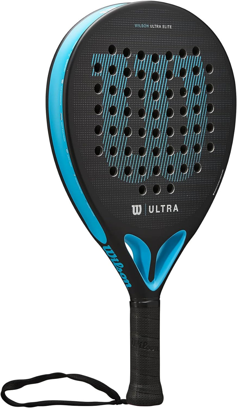 Wilson Padel-Schläger Ultra Elite V2, Fiberglas/EVA, 361 g, Schwarz/Blau, WR066911U2