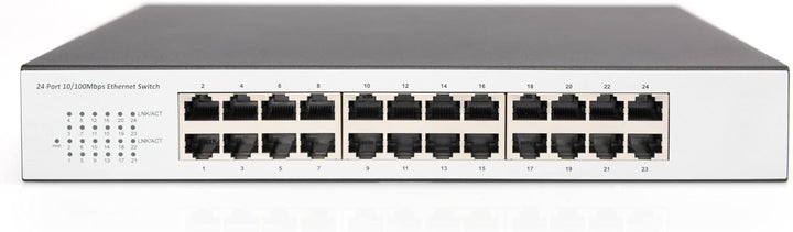 DIGITUS Netzwerk-Switch 24-Port - Fast Ethernet RJ45 Buchsen - opt. 19-Zoll Rack-Montage - 100 MBit/
