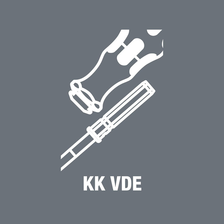 Wera 05003474001 Kraftform Kompakt VDE 16 Universal 1, VDE-isolierter Bit-Handhalter mit Wechselklin