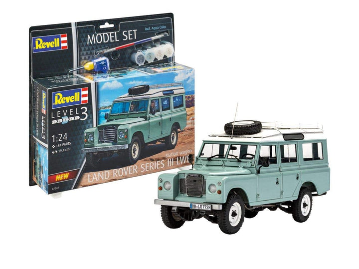 Revell 67047 Model Set Land Rover Series III Automodell Bausatz 1:24, 1/100, Unlackiert