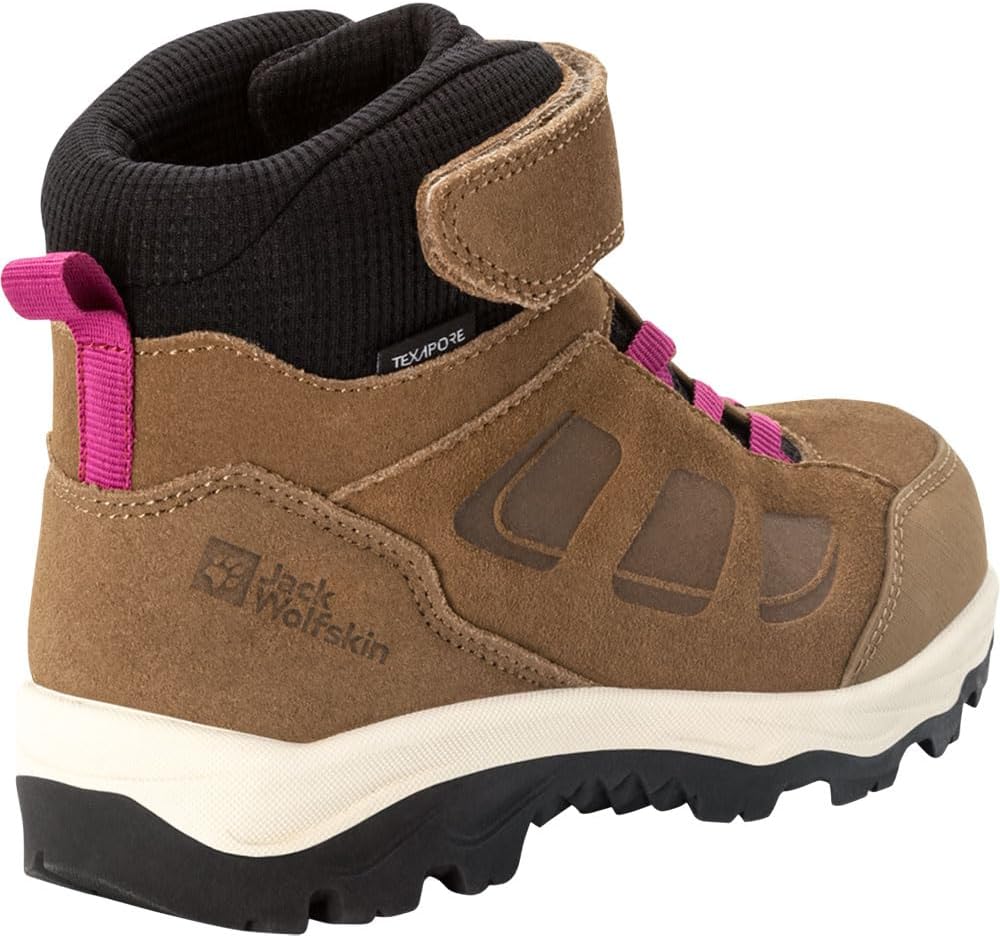 Jack Wolfskin Unisex Kinder Vojo Lt Texapore Mid KOutdoorschuhe 34 EU Brown Pink, 34 EU Brown Pink