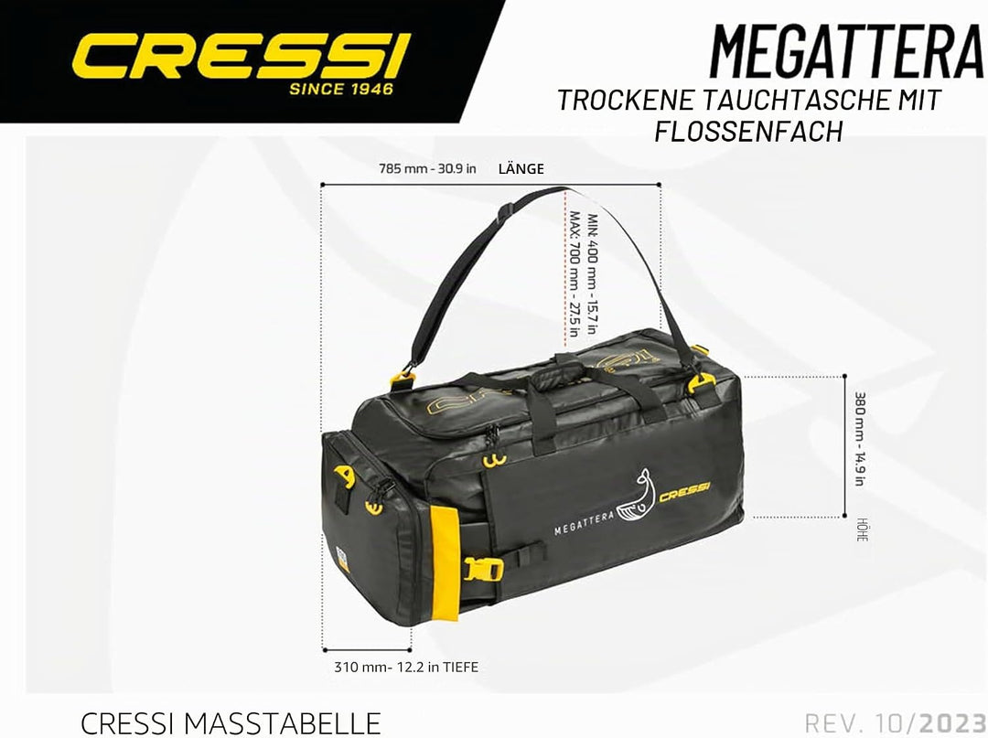 Cressi Megattera Bag-Sehr leichte und universelle Tauchtasche, für Ausrüstung und Zubehör