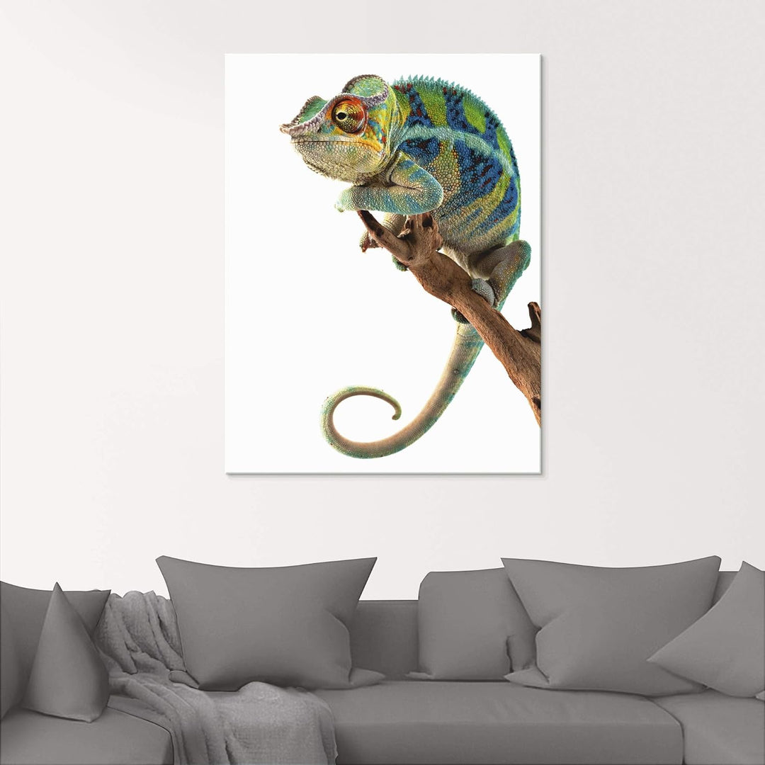 ARTland Glasbilder Wandbild Glas Bild einteilig 45x60 cm Hochformat Natur Afrika Tiere Reptilien Mad