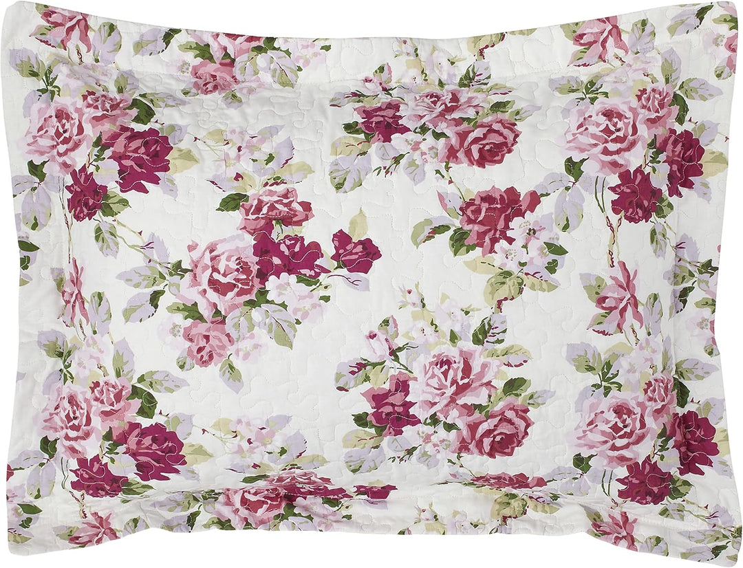 Laura Ashley Lidia Collection Bettwäsche-Set, 100% Baumwolle, wendbar, leicht und atmungsaktiv, vorg