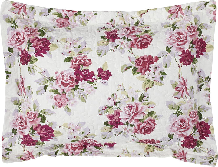 Laura Ashley Lidia Collection Bettwäsche-Set, 100% Baumwolle, wendbar, leicht und atmungsaktiv, vorg