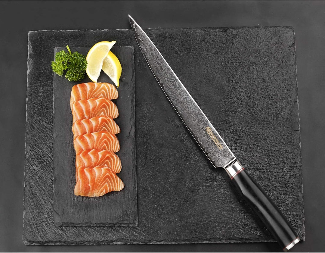 YOUSUNLONG Fleischmesser Filetiermesser Pro Sashimi-Messer 255mm - Rechtshänder - Japanischer VG10-D