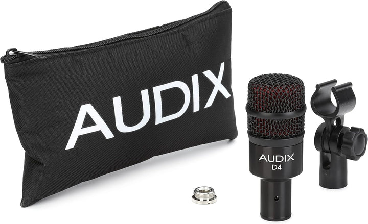 Audix D4 Hochwertiges dynamisches Mikrofon für Instrumente mit Tieffrequenzanteilen
