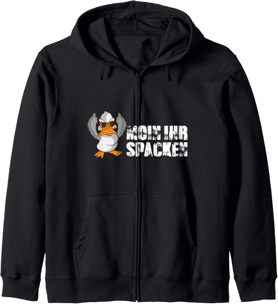 Norddeutscher Moin ihr Spacken Plattdeutsch Spruch Möwen Kapuzenjacke