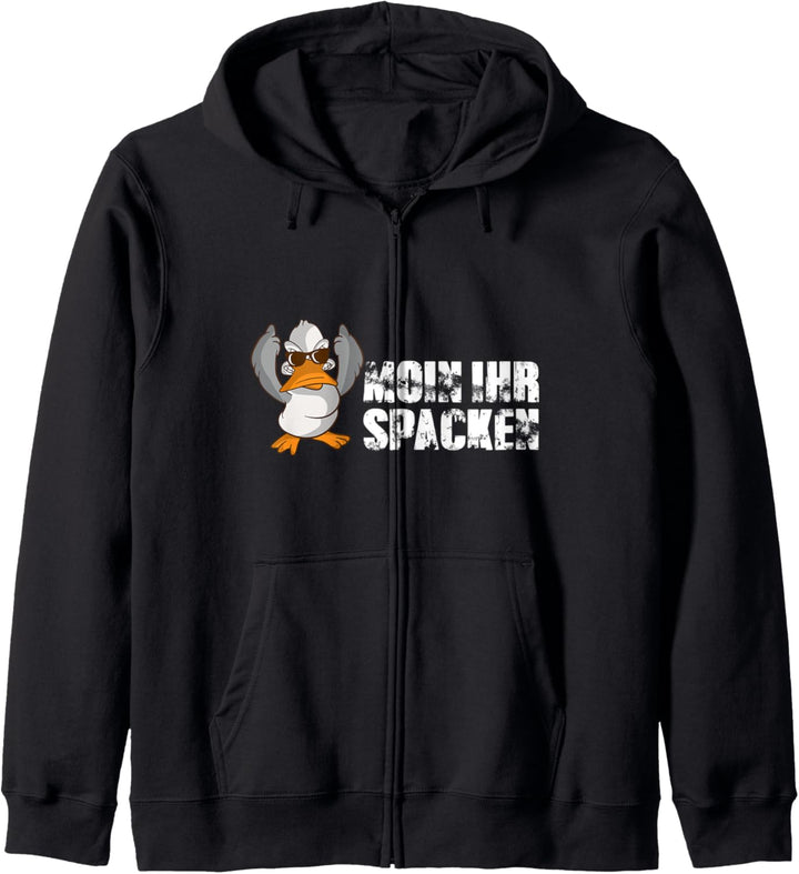 Norddeutscher Moin ihr Spacken Plattdeutsch Spruch Möwen Kapuzenjacke