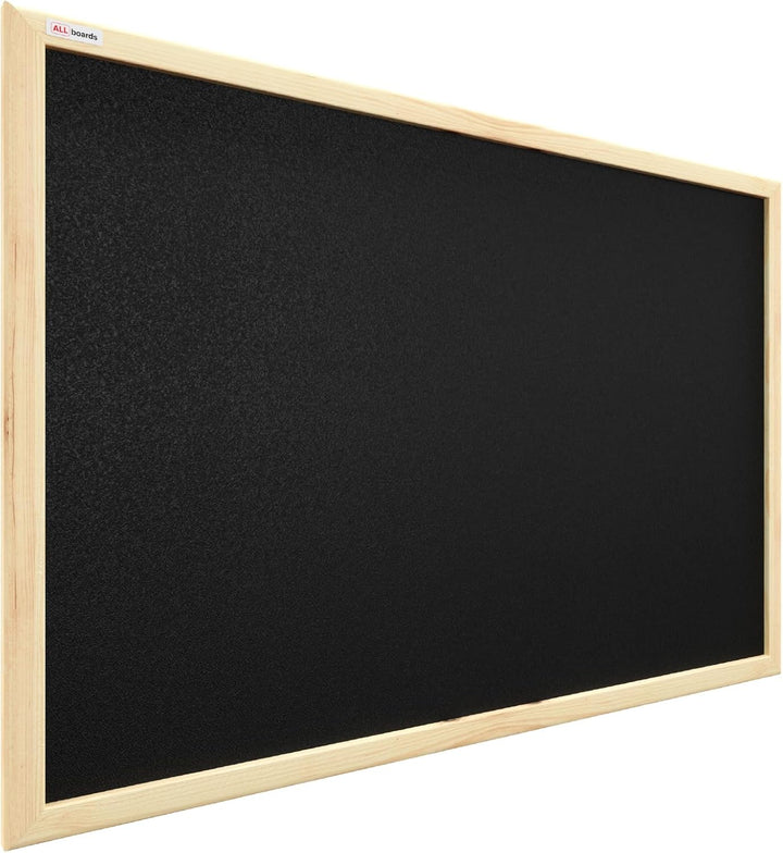 ALLboards Schwarz Pinnwand mit Holz Rahmen 60x40cm Korktafel Korkwand Pinnwand Kork Farbiger Kork 60