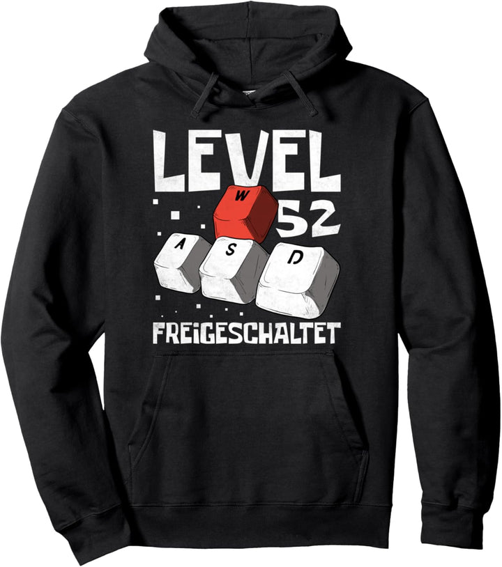 Gamer Geburtstag Level 52 Freigeschaltet, Gaming Pullover Hoodie
