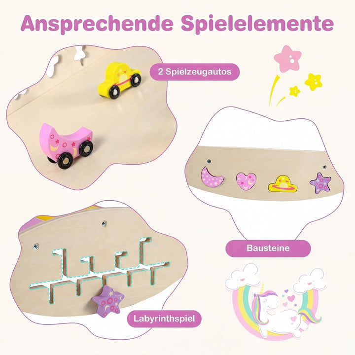 GOPLUS 8-in-1 Klettergerüst Indoor, Kletterdreieck Holz, 4er Set Kletterspielzeug mit Kletternetz, K