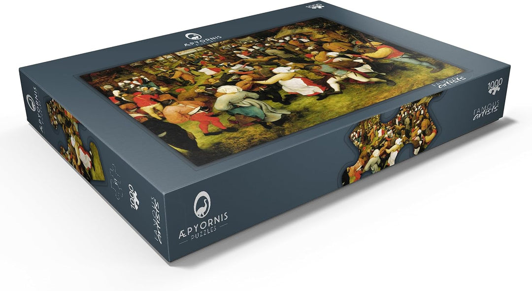 The Wedding Dance in The Open air, 1566, by Pieter Bruegel The Elder - Premium 1000 Teile Puzzle - M