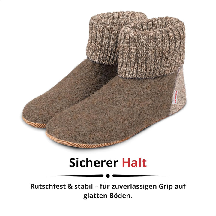 GIESSWEIN Unisex Wildpoldsried KidsHohe Hausschuhe 26 EU Taupe 262, 26 EU Taupe 262