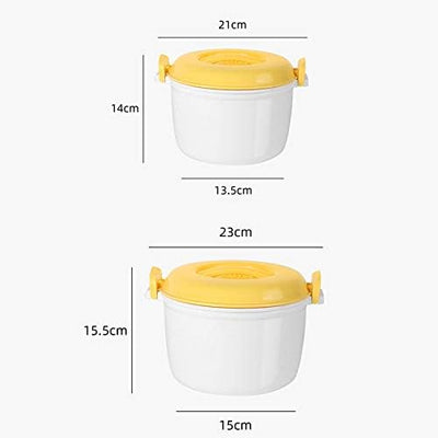 Lobamop Tragbarer Mikrowellen-Reiskocher Multifunktionsdampfer 2800 Ml Isolier-Brotdose DampfgeräTe