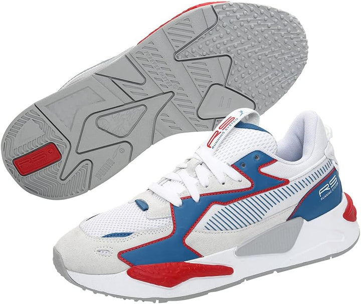 PUMA Unisex Rs-z ReinventionSneaker 38 EU Puma White Vallarta Blue High Risk Red, 38 EU Puma White V