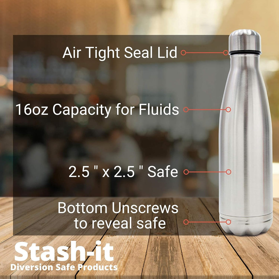 Stash-it Diversion Wasserflasche aus Edelstahl mit verstecktem Platz für diskreter Köder, für Reisen