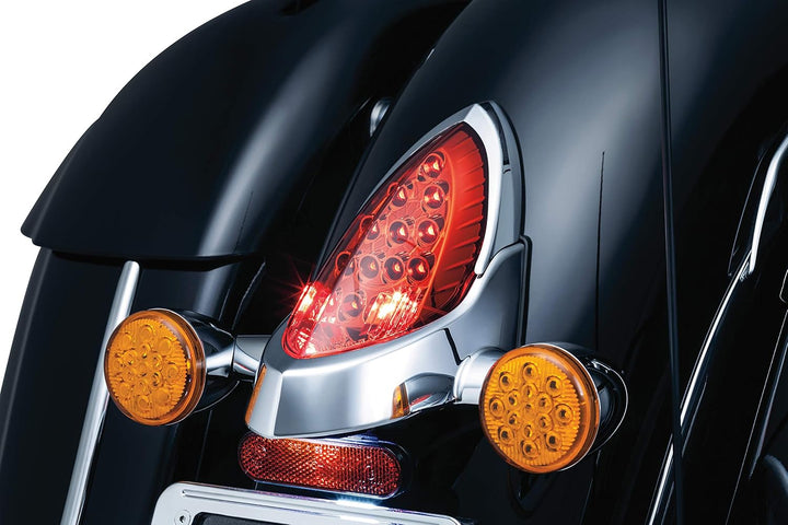 Kuryakyn 7697 Rücklicht-Top-Trim Chrom, Chrom