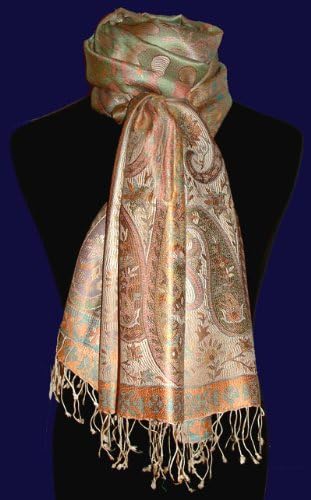 Lorenzo Cana Herrenschal Schaltuch jacquard gewebt 100% Seide 70 x 190 cm Paisley Muster Seidenschal