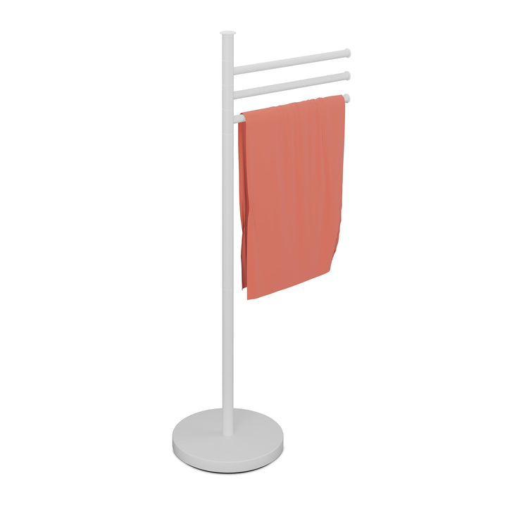 Relaxdays Handtuchhalter, 3 bewegliche Stangen, HBT: 85,5 x 42 x 22 cm, Edelstahl, Badezimmer, Handt