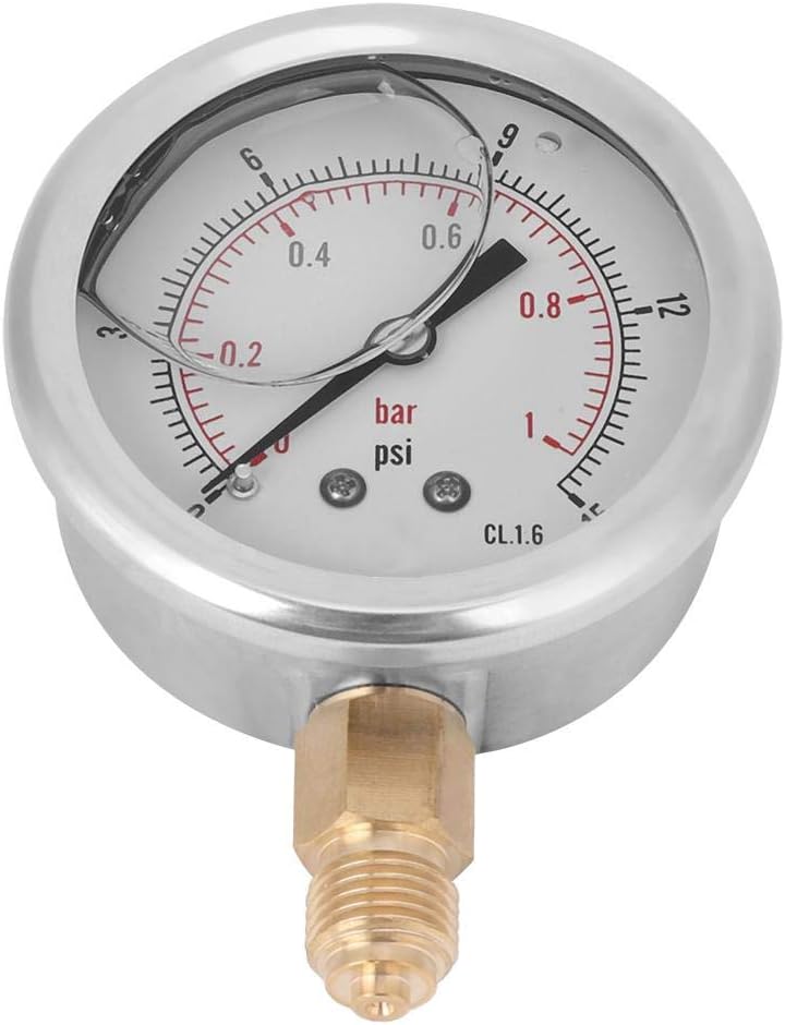Manometer Professionelles Druckluft Manometer Messing Ölgefülltes 1/4 BSP Hochdruck-Standard-Radialm