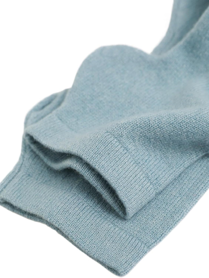 Kaschmir-Wolle Damen Pulswärmer fingerlose Handschuhe Hand-Stulpen 19 cm X 10 cm Schwarz, 19 cm X 10